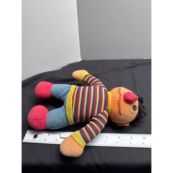Vintage 1980 Knickerbocker Sesame Street Ernie Plush Doll 10" Stripe Sweater - Picture 6 of 7
